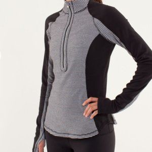 Lululemon Run Pullover, Black & White, Small